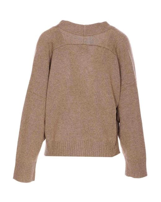 Loulou de Saison Brown Kaia Cardigan Buttons Closure