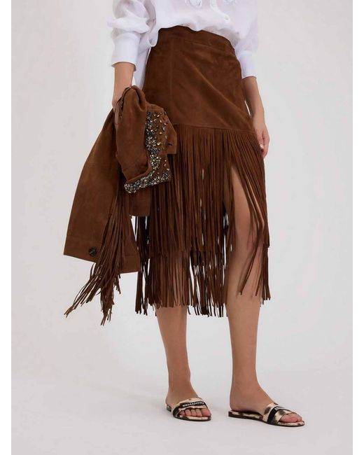 Ermanno Scervino Brown Skirt