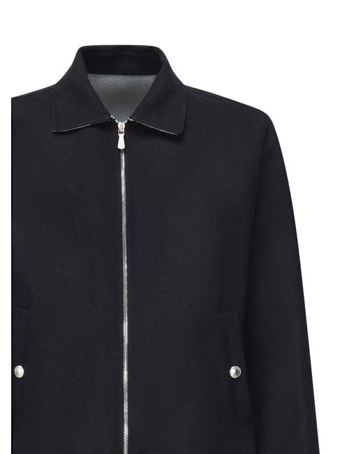 Eleventy Black Wool Bomber Jacket for men
