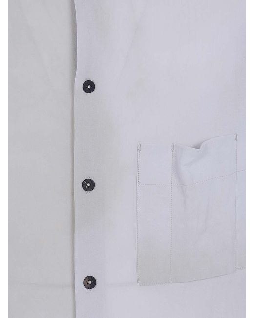 Ziggy Chen Blue Small Collar Pocket Shirt for men