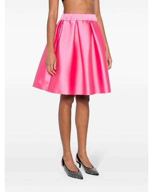 P.A.R.O.S.H. Pink Pleated Full Skirt
