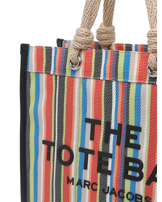 Marc Jacobs Multicolor The Stripe Mesh Large Tote Bag