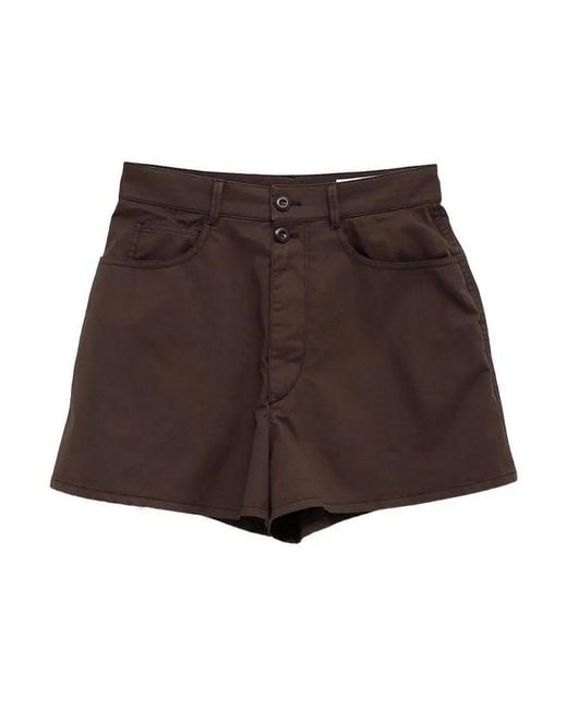 Lemaire Brown Jersey Shorts