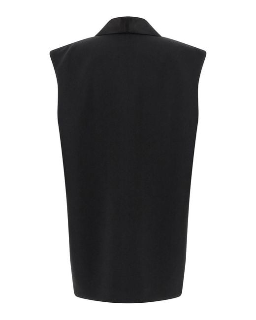 DI.LA3 PARI' Black Tuxedo Vest
