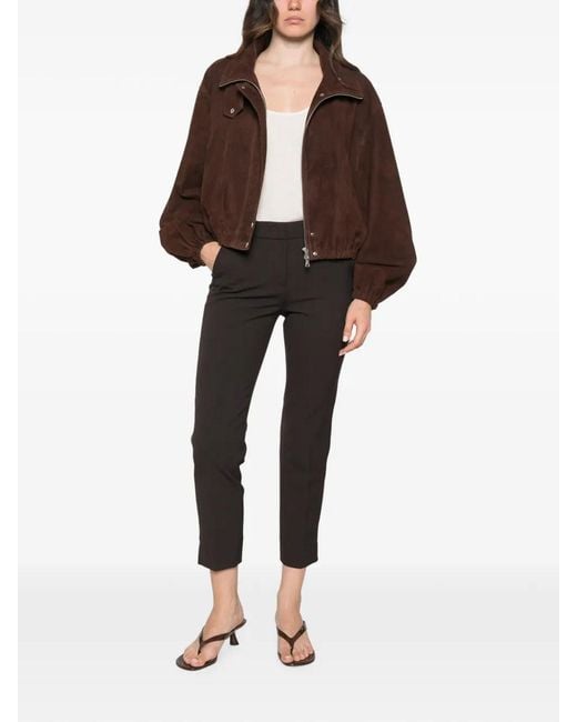 Peserico Black Straight Leg Trousers
