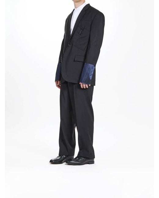 Moschino Blue Cut Sleeves Jacket for men