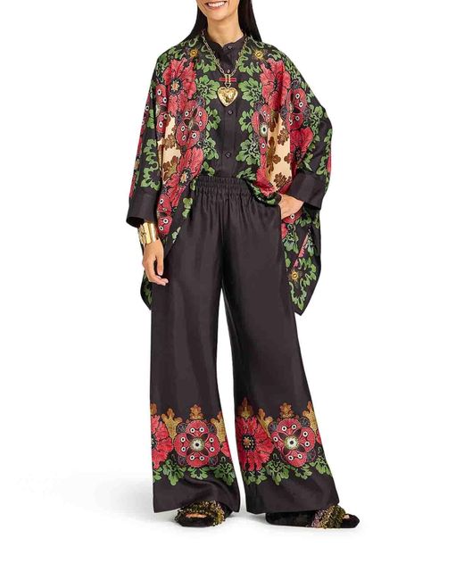LaDoubleJ Multicolor Silk Palazzo Trousers