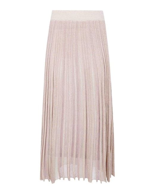 Blugirl Blumarine Pink Stripes Lux Skirt