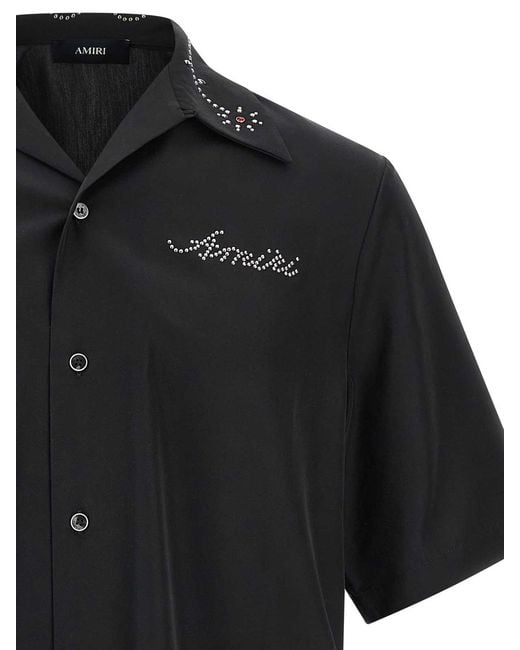 Amiri Black Stud Camp Shirt for men