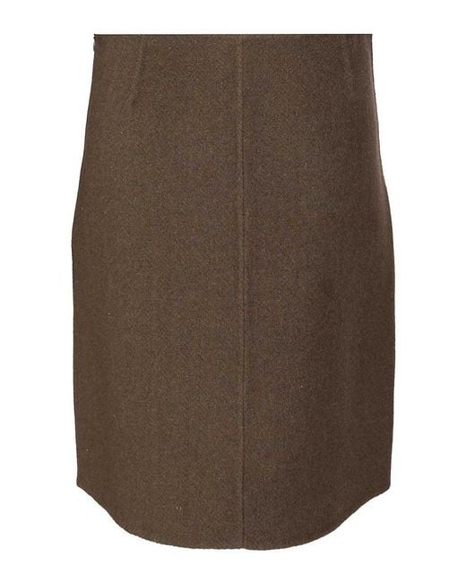 P.A.R.O.S.H. Brown Midi Skirt