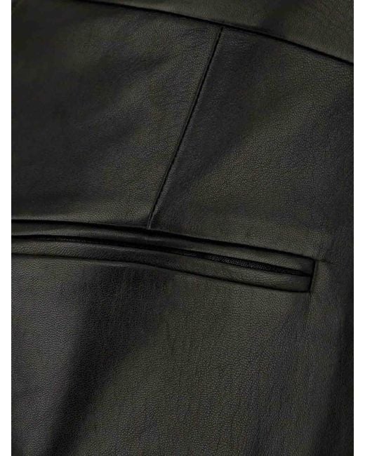 Alberta Ferretti Black Leather Pants