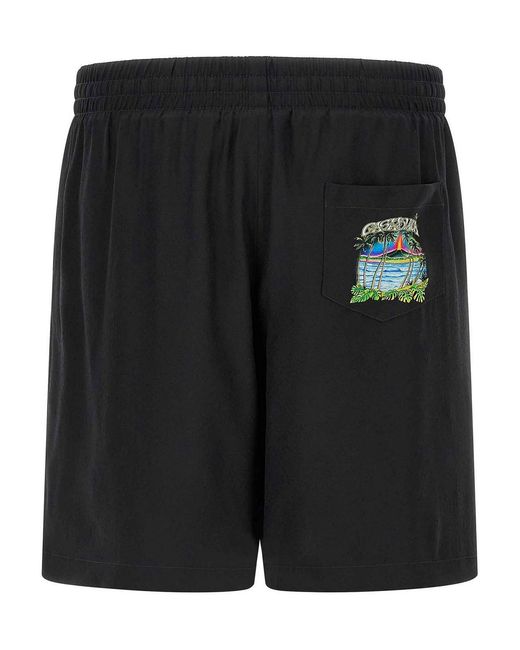 Casablanca Black Bermuda Shorts for men