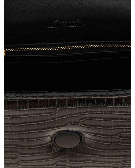 Pinko Black Love Bag Box Mini Shoulder Bag