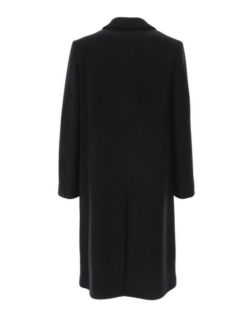 MSGM Black Warranty Label Coat for men