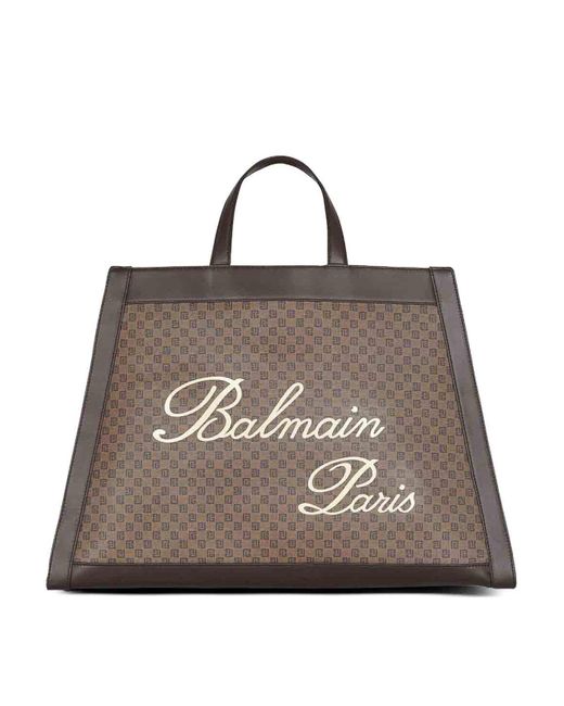 Balmain Brown Oliviers Canvas Bag