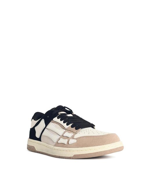 Amiri Natural 'Distressed Skel Top Low' Sneakers for men