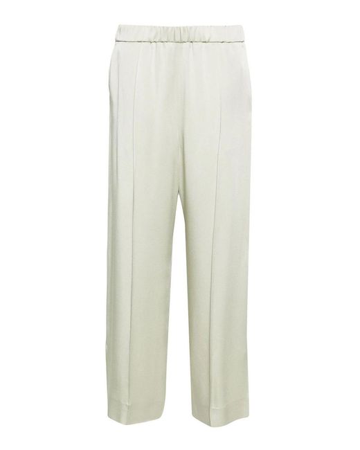 Jil Sander White Wide-Leg Trousers