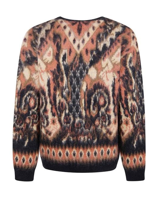 Needles Brown Mohair Paisley Cardigan for men