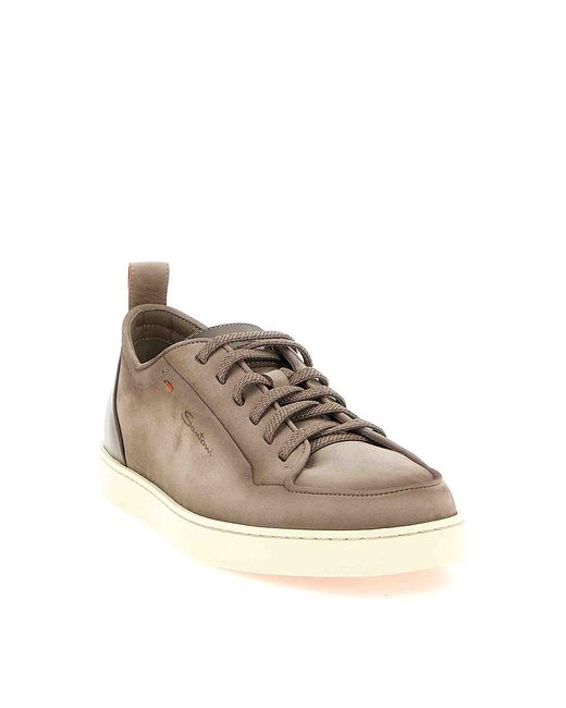 Santoni Brown Montecarlo Sneakers for men