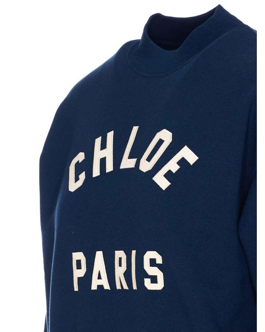 Chloé Blue Logo Sweatshirt