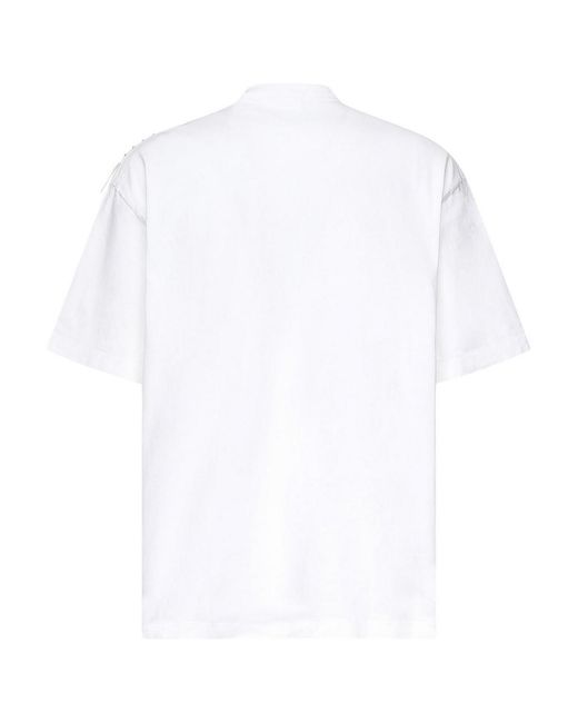 Axel Arigato White T-Shirt With Logo Embroidery for men