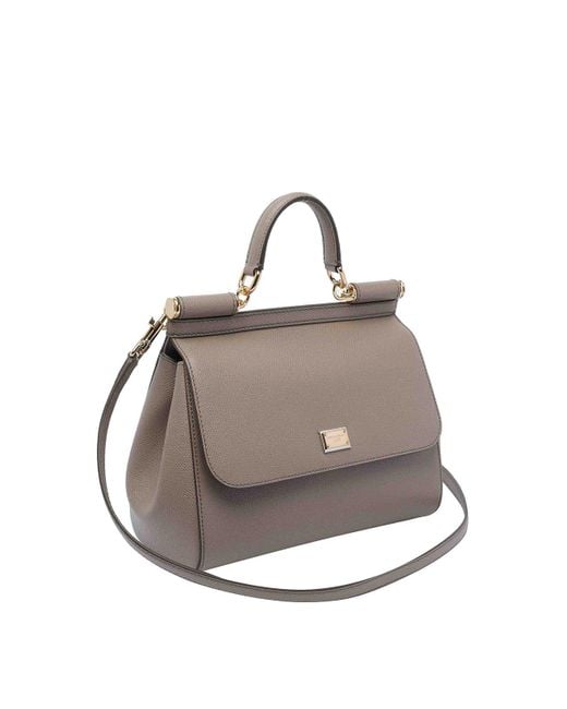 Dolce & Gabbana Gray Big Sicily Handbag