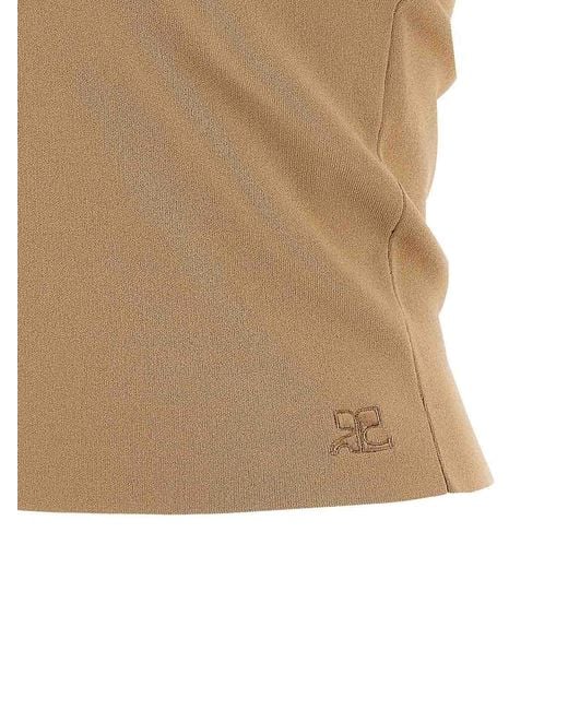 Courreges Natural 'Buckle' Top