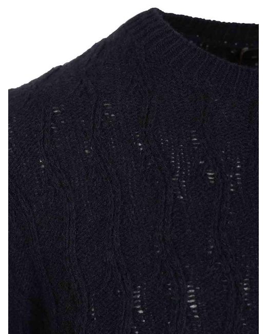 Etro Blue Cashmere Sweater for men
