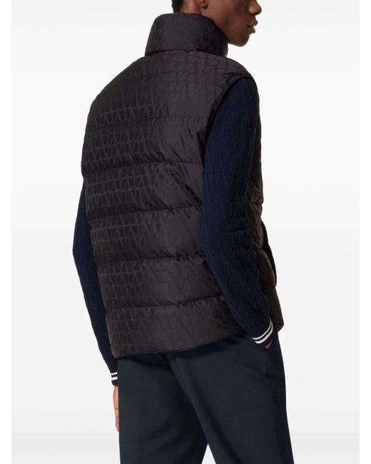 Valentino Garavani Blue Toile Iconographe Padded Gilet for men