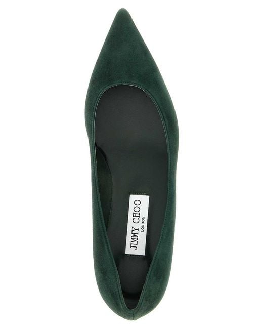 Jimmy Choo Green Amelia Pumps