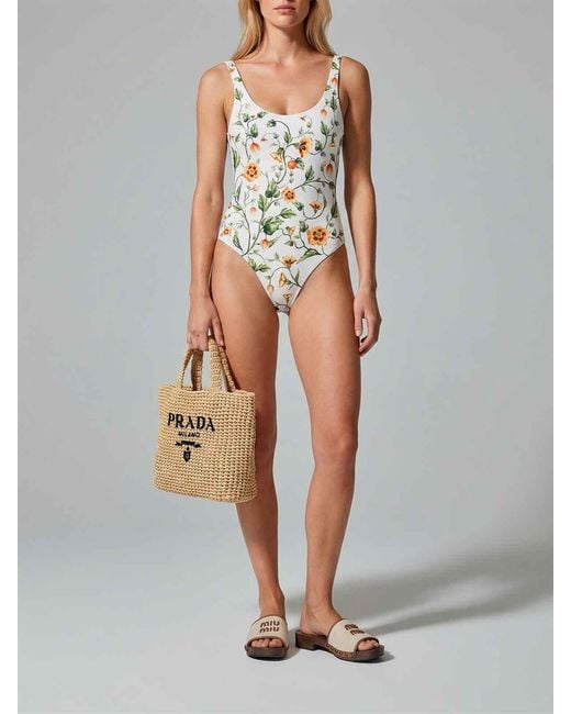 Agua Bendita White 'Gema Uchuva' One-Piece Swimsuit