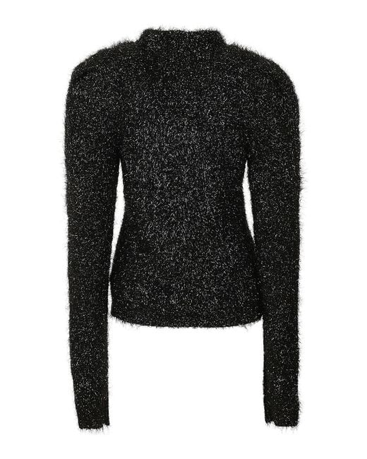 Alberta Ferretti Black Lurex Sweater