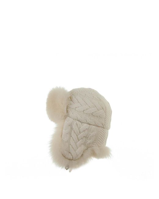 Inverni White Aviator Hat