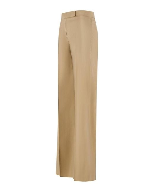 Max Mara Natural Bronte Virgin Wool Blend Pants
