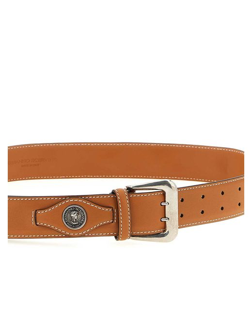 Ermanno Scervino Brown Logo Coin Belt