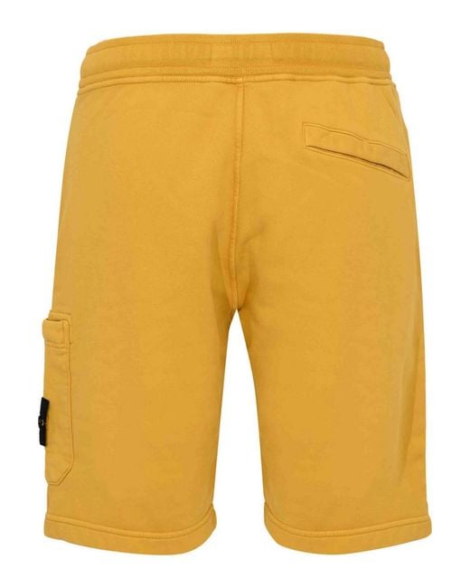 Stone Island Yellow Shorts for men