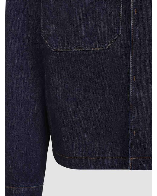 Stone Island Blue Biker Jacket for men