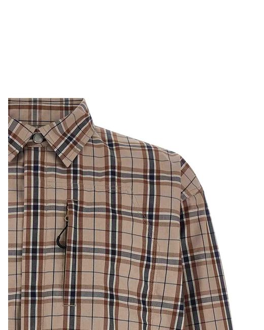 Comme Des Garcons Hommes Plus Brown Check Overshirt for men