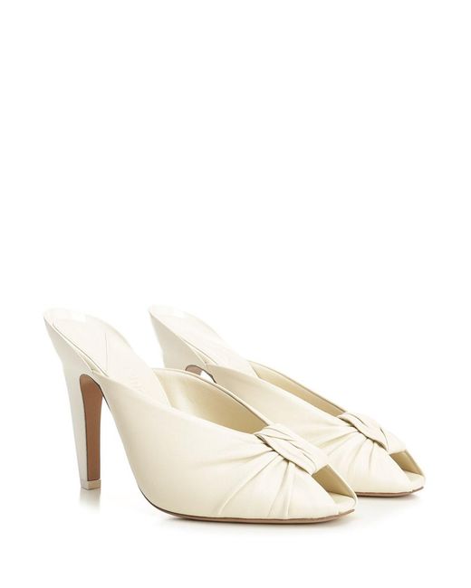 Chloé White Suzie Heeled Sabot