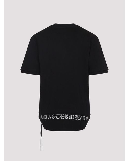 Mastermind Japan Black Layered Short Sleeves Tee for men
