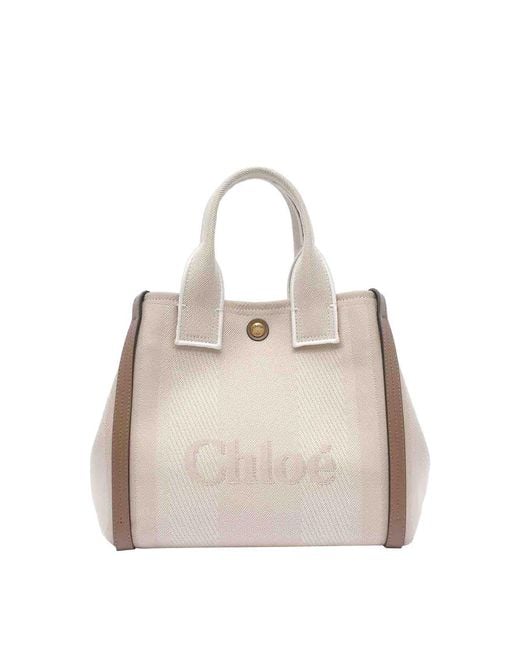 Chloé Natural E Carry Tote Bag Small