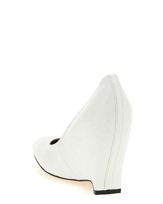 Maison Margiela White Heel-Less' Pumps