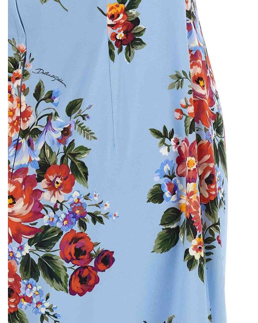 Dolce & Gabbana Blue Print Dress