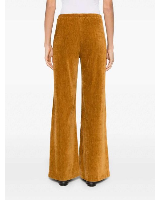 Forte_forte Orange Double Velvet High Waist Pants