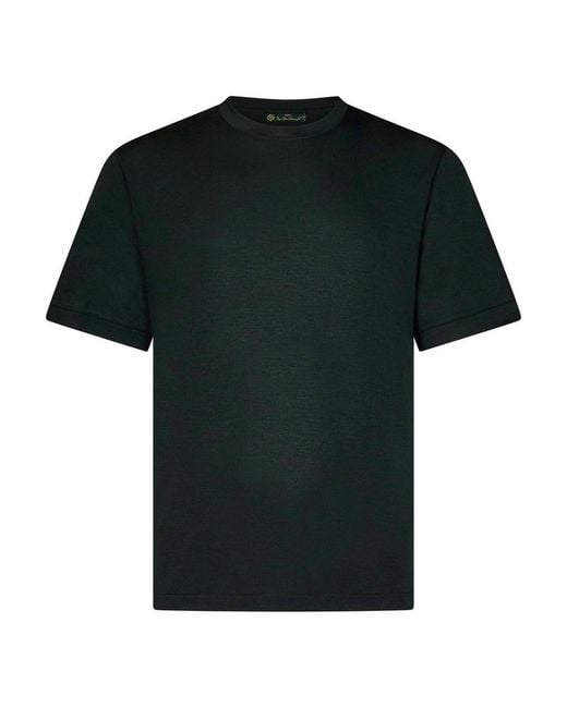 Franzese Collection Black Capital Crew Neck T-Shirt for men