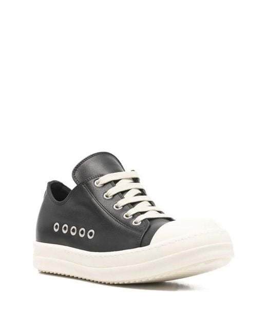 Rick Owens Black Extreme Low Sneakers
