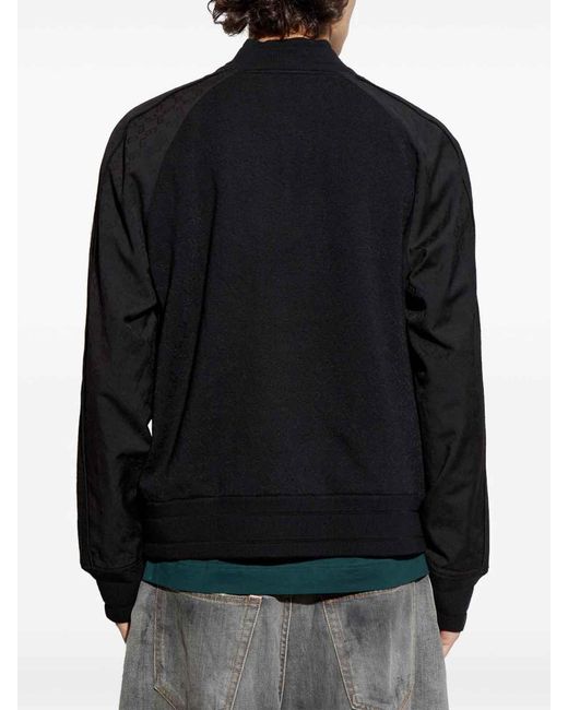 Givenchy Black Jacquard Wool Blend Knit Varsity Jacket for men