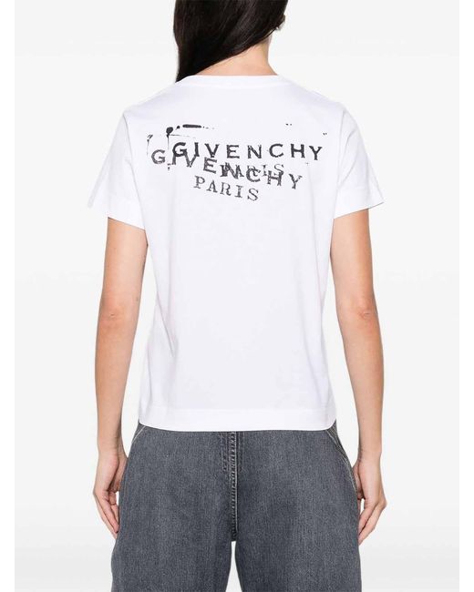 Givenchy White Logo Cotton T-Shirt