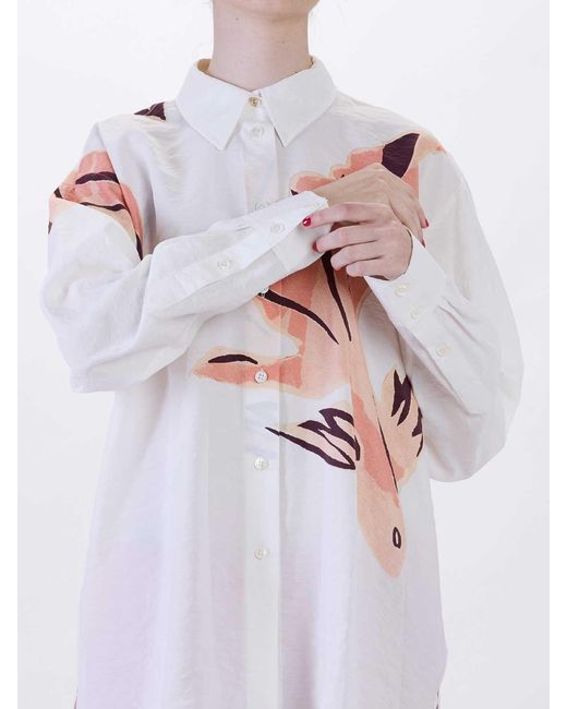 Paul Smith White Le Peche Fish Shirt
