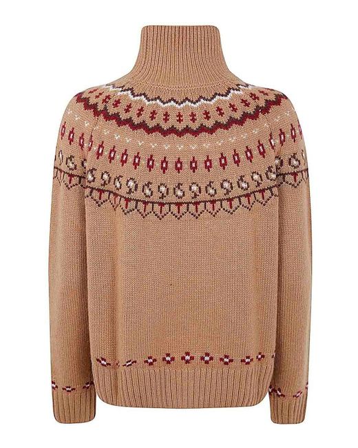 Mc2 Saint Barth Brown Meghan Nordic Box Sweater